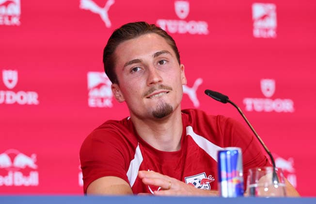 Football, Bundesliga 1, RB Leipzig, Rocco Reitz’s presentation