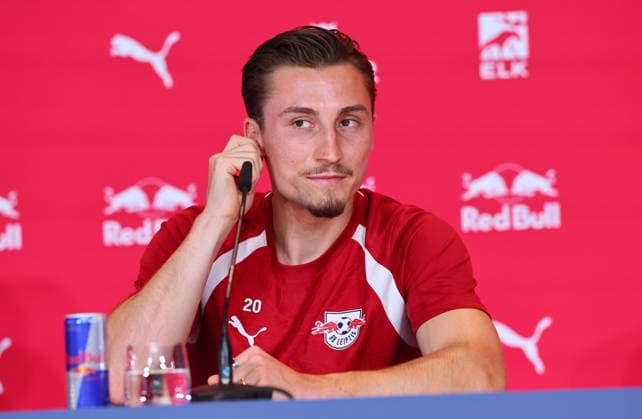 RB Leipzig PK Ð Rocco Reitz Bundesliga Leipzig, 20.07.2026, BMW - MINI Leipzig, Fußball-Bundesliga , RB Leipzig - Pressekonferenz bei Partner BMW - MINI. , Im Bild: Vorstellung von Neuzugang Rocco Reitz, RB Leipzig. , *** RB Leipzig Press Conference – Rocco Reitz, Bundesliga, Leipzig, July 20, 2026, BMW MINI Leipzig, Bundesliga Soccer, RB Leipzig press conference at partner BMW MINI, Pictured: Introduction of new signing Rocco Reitz, RB Leipzig, Picture Point