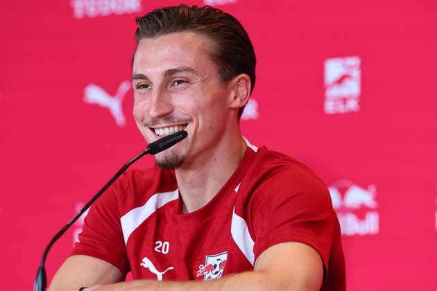 RB Leipzig PK Ð Rocco Reitz Bundesliga Leipzig, 20.07.2026, BMW - MINI Leipzig, Fußball-Bundesliga , RB Leipzig - Pressekonferenz bei Partner BMW - MINI. , Im Bild: Vorstellung von Neuzugang Rocco Reitz, RB Leipzig. , *** RB Leipzig Press Conference – Rocco Reitz, Bundesliga, Leipzig, July 20, 2026, BMW MINI Leipzig, Bundesliga Soccer, RB Leipzig press conference at partner BMW MINI, Pictured: Introduction of new signing Rocco Reitz, RB Leipzig, Picture Point