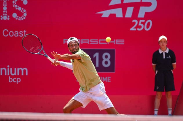 July 20, 2026, Lisbon, Lisbon, Portugal: TITOUAN DROGUET in action during the Round of 32 at the Millennium Estoril Open ATP, Tennis Herren tennis tournament at Clube de Tenis do Estoril. Lisbon Portugal - ZUMAr238 0862187322st Copyright: xRicardoxRochax