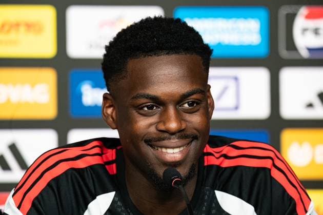 Football, Bundesliga 1, Eintracht Frankfurt, Noel Aseko’s presentation