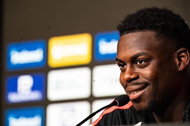 Frankfurt am Main, 20.07.2026 Pressekonferenz mit Neuzugang Noel Aseko v.l., Noel Aseko (Eintracht Frankfurt) (DFL DFB REGULATIONS PROHIBIT ANY USE OF PHOTOGRAPHS as IMAGE SEQUENCES and or QUASI-VIDEO) *** Frankfurt am Main, July 20, 2026 Press conference with new signing Noel Aseko (left), Noel Aseko, Eintracht Frankfurt. DFL and DFB regulations prohibit any use of photographs as image sequences and or quasi-video. Copyright: HMBxMedia JoaquimxFerreira