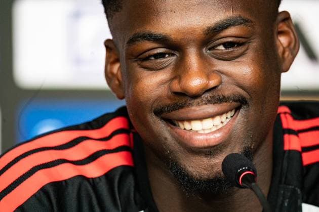 Frankfurt am Main, 20.07.2026 Pressekonferenz mit Neuzugang Noel Aseko v.l., Noel Aseko (Eintracht Frankfurt) (DFL DFB REGULATIONS PROHIBIT ANY USE OF PHOTOGRAPHS as IMAGE SEQUENCES and or QUASI-VIDEO) *** Frankfurt am Main, July 20, 2026 Press conference with new signing Noel Aseko (left), Noel Aseko, Eintracht Frankfurt. DFL and DFB regulations prohibit any use of photographs as image sequences and or quasi-video. Copyright: HMBxMedia JoaquimxFerreira