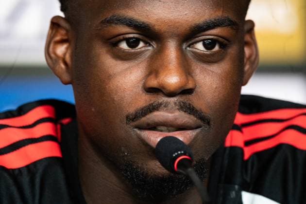 Frankfurt am Main, 20.07.2026 Pressekonferenz mit Neuzugang Noel Aseko v.l., Noel Aseko (Eintracht Frankfurt) (DFL DFB REGULATIONS PROHIBIT ANY USE OF PHOTOGRAPHS as IMAGE SEQUENCES and or QUASI-VIDEO) *** Frankfurt am Main, July 20, 2026 Press conference with new signing Noel Aseko (left), Noel Aseko, Eintracht Frankfurt. DFL and DFB regulations prohibit any use of photographs as image sequences and or quasi-video. Copyright: HMBxMedia JoaquimxFerreira