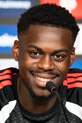Frankfurt am Main, 20.07.2026 Pressekonferenz mit Neuzugang Noel Aseko v.l., Noel Aseko (Eintracht Frankfurt) (DFL DFB REGULATIONS PROHIBIT ANY USE OF PHOTOGRAPHS as IMAGE SEQUENCES and or QUASI-VIDEO) *** Frankfurt am Main, July 20, 2026 Press conference with new signing Noel Aseko (left), Noel Aseko, Eintracht Frankfurt. DFL and DFB regulations prohibit any use of photographs as image sequences and or quasi-video. Copyright: HMBxMedia JoaquimxFerreira