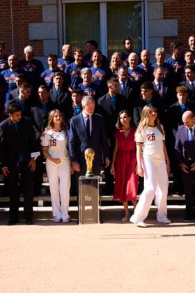 Spanish Royals Receive National Football Team Following World Cup Win King Felipe VI of Spain, Queen Letizia of Spain, Crown Princess Leonor, Princess Sofia receive National Football Team Following World Cup Win at Zarzuela Palace on July 20, 2026 in Madrid, Spain Photo by IMAGO MPG Madrid Zarzuela Palace Madrid Spain  Copyright: xMPGx