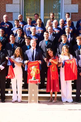 Spanish Royals Receive National Football Team Following World Cup Win King Felipe VI of Spain, Queen Letizia of Spain, Crown Princess Leonor, Princess Sofia receive National Football Team Following World Cup Win at Zarzuela Palace on July 20, 2026 in Madrid, Spain Photo by IMAGO MPG Madrid Zarzuela Palace Madrid Spain  Copyright: xMPGx