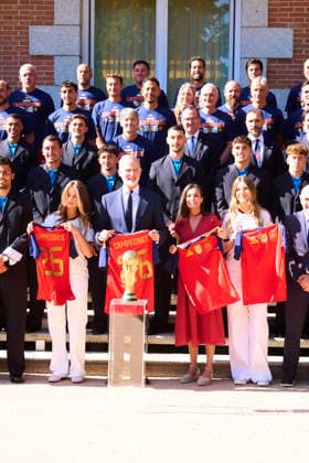 Spanish Royals Receive National Football Team Following World Cup Win King Felipe VI of Spain, Queen Letizia of Spain, Crown Princess Leonor, Princess Sofia receive National Football Team Following World Cup Win at Zarzuela Palace on July 20, 2026 in Madrid, Spain Photo by IMAGO MPG Madrid Zarzuela Palace Madrid Spain  Copyright: xMPGx