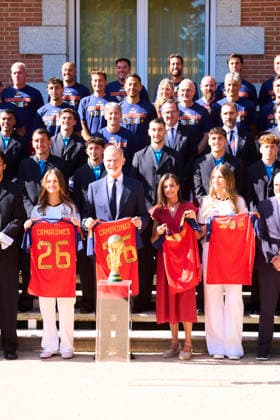 Spanish Royals Receive National Football Team Following World Cup Win King Felipe VI of Spain, Queen Letizia of Spain, Crown Princess Leonor, Princess Sofia receive National Football Team Following World Cup Win at Zarzuela Palace on July 20, 2026 in Madrid, Spain Photo by IMAGO MPG Madrid Zarzuela Palace Madrid Spain  Copyright: xMPGx