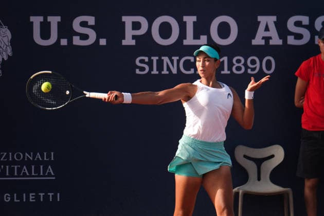 TENNIS - International Tennis Tournament - 37th Palermo Ladies Open Photo by IPA ABACAPRESS.COM86848312 - Palermo, Italy, July 2026. Country Time Club, Palermo Ladies Open 2026, a women s professional tennis tournament on the WTA, Tennis Damen 125 circuit. Pictured: Yasmine Kabbaj vs. Deborah Chiesa Palermo Italy  Copyright: xIPAxSport ABACAx