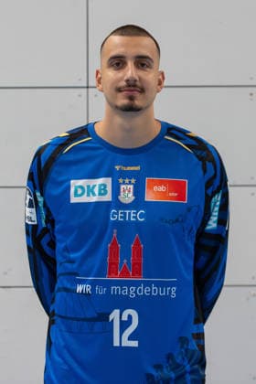 20.07.2026, xtgx, Handball, Opel HBL, SC Magdeburg Media Day v.l. Matej Mandic (Magdeburg, 12) Portrait, Portraet, Einzelbild Magdeburg *** July 20, 2026, xtgx, Handball, Opel HBL, SC Magdeburg Media Day, from left: Matej Mandic, Magdeburg, 12 Portraits, Portrait, Single Image, Magdeburg