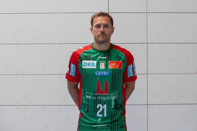 20.07.2026, xtgx, Handball, Opel HBL, SC Magdeburg Media Day v.l. Albin Lagergren (Magdeburg, 21) Portrait, Portraet, Einzelbild Magdeburg *** July 20, 2026, xtgx, Handball, Opel HBL, SC Magdeburg Media Day, from left: Albin Lagergren, Magdeburg, 21 Portrait, Portraet, Single Image, Magdeburg