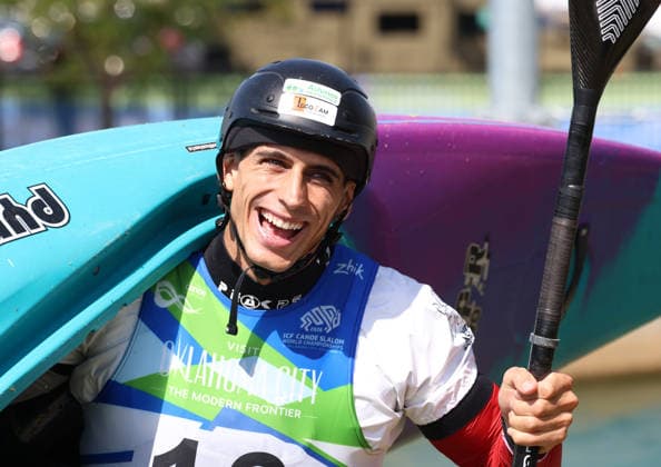 July 20, 2026, Oklahoma City, Oklahoma, USA: DAVID LLORENTE of Spain bronze medalist of Kayak Cross medalist ceremony on 2026 ICF Canoe Slalom World Championships, Oklahoma City, USA. Oklahoma City USA - ZUMAc278 20260720_zsp_c278_007 Copyright: xMarcinxCholewinskix