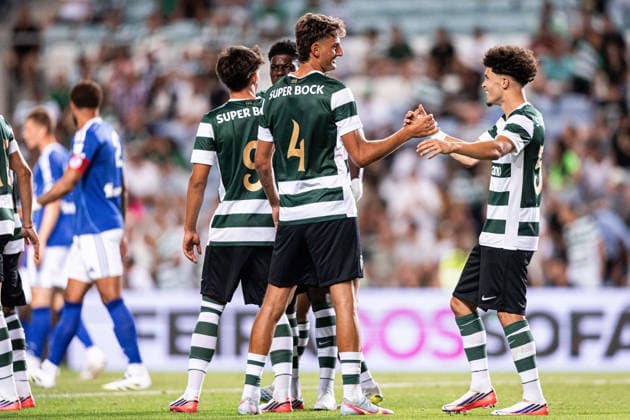 July 20, 2026, Faro, Faro, Portugal: Silas Andresen of Sporting CP celebrates scoring his sides third goal of the match during the Pre-Season Friendly match between Sporting CP and RC Strasbourg Alsace at Estadio do Algarve in Faro on July 20, 2026 Faro Portugal - ZUMAg283 20260720_zsp_g283_055 Copyright: xJoaoxGregoriox