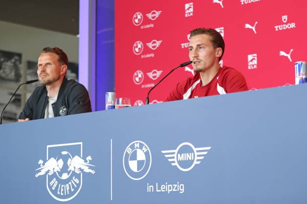 RB Leipzig: PK mit Neuzugang Rocco Reitz, 20.07.2026 Rocco Reitz (Neuzugang bei RB Leipzig). Fußball-Bundesliga, Saison 2026 2027: Pressekonferenz zur Präsentation eines neuen Spielers am 20.07.2026 im BMW-Autohaus, Zwickauer Straße. *** RB Leipzig Press Conference with New Signing Rocco Reitz, July 20, 2026: Rocco Reitz joins RB Leipzig; Bundesliga, 2026–2027 season; press conference to introduce a new player on July 20, 2026, at the BMW dealership on Zwickauer Straße Copyright: xBEAUTIFULxSPORTS JanxKaeferx