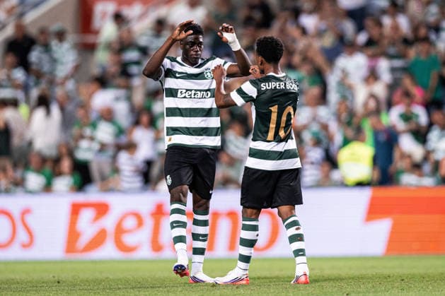 July 20, 2026, Faro, Faro, Portugal: Geny Catamo of Sporting Clube de Portugal celebrates scoring his sides sixth goal of the match during the Pre-Season Friendly match between Sporting CP and RC Strasbourg Alsace at Estadio do Algarve in Faro on July 20, 2026 Faro Portugal - ZUMAg283 20260720_zsp_g283_096 Copyright: xJoaoxGregoriox