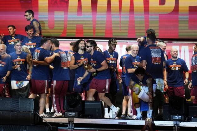 during celebration Spanish team victory in World Cup USA and Mexico 2026 in Madrid on Modany, 20 July 2026. Cordon Press 