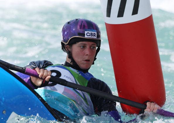 July 20, 2026, Oklahoma City, Oklahoma, USA: KIMBERLY WOODS of Great Britain during Kayak Cross competition on 2026 ICF Canoe Slalom World Championships, Oklahoma City, USA. Oklahoma City USA - ZUMAc278 20260720_zsp_c278_020 Copyright: xMarcinxCholewinskix