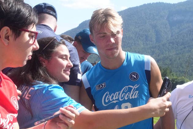 DIMARO , ITALY:Rasmus Hojlund of SSC Napoli during the pre season training session in Dimaro, Italy. Copyright: xFOTOAGENZIAx