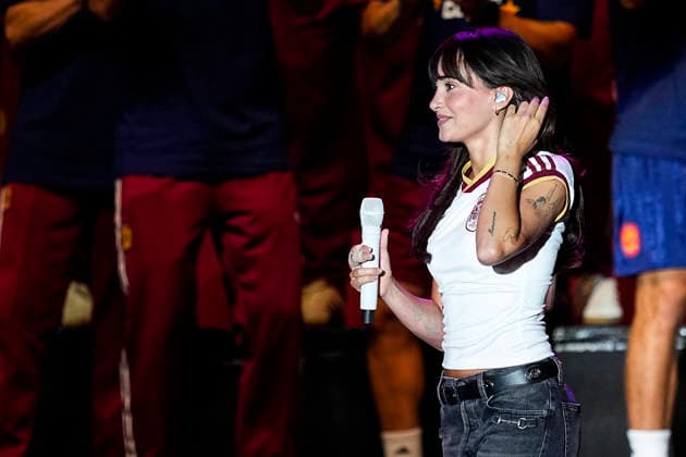 July 21, 2026, Madrid, Madrid, Spain: The singer Aitana acts during celebration of Spain as Champions of the FIFA World Cup, WM, Weltmeisterschaft, Fussball 2026 at Cibeles Palace on July 20, 2026 in Madrid, Spain. Madrid Spain - ZUMAa181 20260721_zaa_a181_033 Copyright: xOscarxJ.xBarrosox