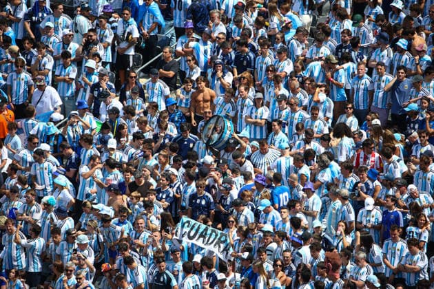 FIFA World Cup, WM, Weltmeisterschaft, Fussball 2026 Final: Spain v Argentina NEW YORK, USA - 19th July 2026: Argentina fans ahead of the FIFA World Cup 2026 Final match between Spain and Argentina at New York New Jersey Stadium (Credit: Craig Mercer Alamy Live News) New York New York New Jersey Stadium United States of America Copyright: xCraigxMercerx xPeakxActionxPhotosx