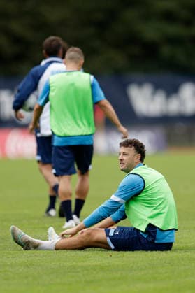 SSC Napoli preseason 2026-27 Napoli s Kosovar defender Amir Rrahmani during fifth day SSC Napoli s 2026-27 preseason training camp in val di sole in Trentino, Dimaro Folgarida July, 21 2026. _BPH7572 Copyright: xAntonioxBalascox