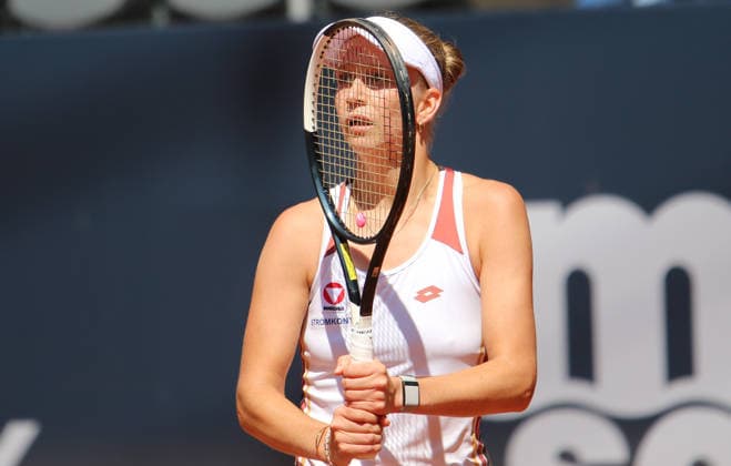 MSC Hamburg Ladies Open WTA, Tennis Damen 250) am Hamburger Rothenbaum: Sinja Kraus (Österreich) in der 1. Runde. *** MSC Hamburg Ladies Open WTA 250 at Hamburg s Rothenbaum: Sinja Kraus of Austria in the first round