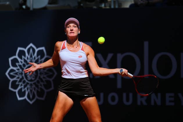 MSC Hamburg Ladies Open WTA, Tennis Damen 250) am Hamburger Rothenbaum: Darja Semenistaja (Lettland) in der 1. Runde. *** MSC Hamburg Ladies Open WTA 250 at Hamburg s Rothenbaum: Darja Semenistaja of Latvia in the first round