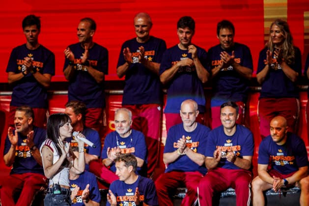 Thousands of supporters filled the city center as Spain celebrated winning its second FIFA World Cup, WM, Weltmeisterschaft, Fussball title - FIFA World Cup 2026 - 20 07 2026 Aitana celebrated the FIFA World Cup title win on the main stage at the Cibeles Fountain on July 20, 2026 in Madrid, Spain Madrid Spain Copyright: xMarinaxFrutos PGSxPhotoxAgencyx