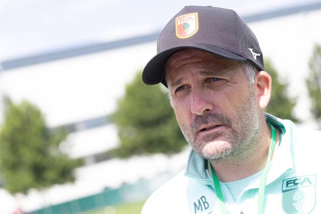 Manuel Baum (Trainer FC Augsburg) im Interview; FC Augsburg, Training, *** Interview with Manuel Baum, FC Augsburg Coach FC Augsburg, Training,