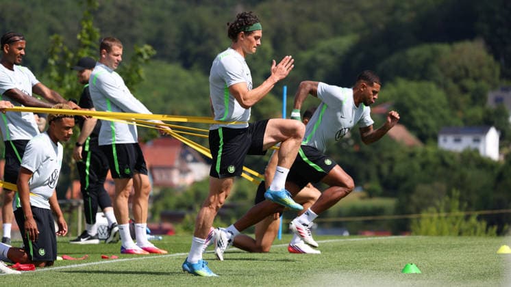 Football, 2nd Bundesliga, VfL Wolfsburg, training camp in the Weimarer Land region
