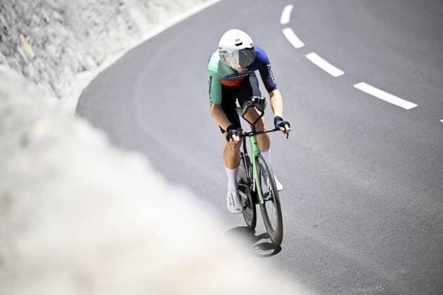 Dutch Cees Bol of Decathlon CMA CGM Team pictured during the stage 16 of the 2026 Tour de France cycling race, an individual Time Trial stage of 26km from Evian-les-Bains to Thonon-les-Bains, on Tuesday 21 July 2026. The 113th edition of the Tour de France starts on Saturday 4 July in Barcelona, Spain, and will finish in Paris, France on the 26th of July. JASPERxJACOBS  x181662466x