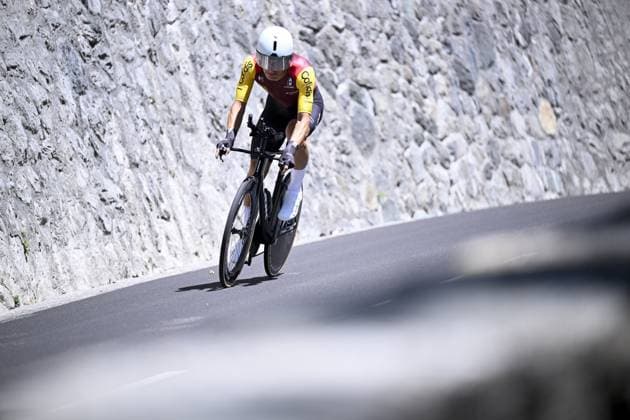 Belgian Jenthe Biermans of Cofidis pictured during the stage 16 of the 2026 Tour de France cycling race, an individual Time Trial stage of 26km from Evian-les-Bains to Thonon-les-Bains, on Tuesday 21 July 2026. The 113th edition of the Tour de France starts on Saturday 4 July in Barcelona, Spain, and will finish in Paris, France on the 26th of July. JASPERxJACOBS  x181662669x