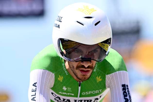 Tour de France 2026 Stage 16 THONON-LES-BAINS, FRANCE - JULY 21 : Oldani Stefano (ITA) of Caja Rural - Seguros RGA during stage 16 of the 113rd edition of Tour de France an UCI World Tour 2.UWT Individual Time Trial stage for Men Elite of 26 km with start in Evian-les-Bains and finish in Thonon-les-Bains on July 21, 2026 in Thonon-les-Bains, France, 21 07 2026 Thonon-les-Bains France  Copyright: xPeterxDexVoechtx