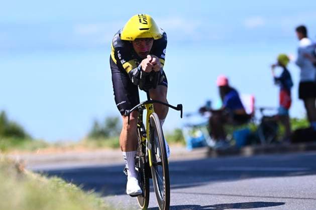 Tour de France 2026 Stage 16 THONON-LES-BAINS, FRANCE - JULY 21 : Campenaerts Victor (BEL) of Team Visma Lease a Bike during stage 16 of the 113rd edition of Tour de France an UCI World Tour 2.UWT Individual Time Trial stage for Men Elite of 26 km with start in Evian-les-Bains and finish in Thonon-les-Bains on July 21, 2026 in Thonon-les-Bains, France, 21 07 2026 Thonon-les-Bains France  Copyright: xGvgx