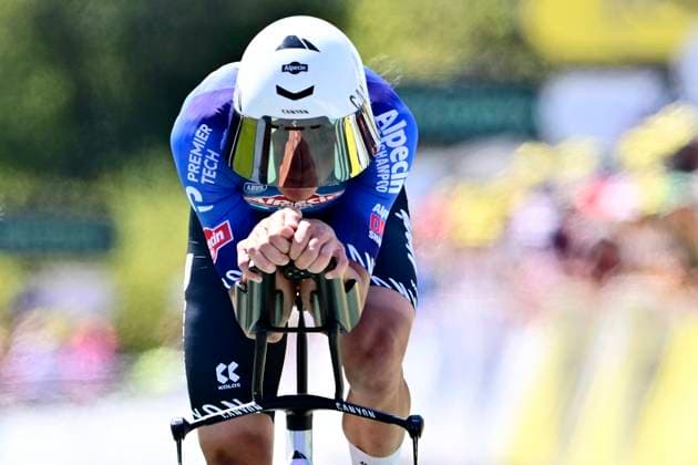 Tour de France 2026 Stage 16 THONON-LES-BAINS, FRANCE - JULY 21 : Van Der Poel Mathieu (NED) of Alpecin - Premier Tech during stage 16 of the 113rd edition of Tour de France an UCI World Tour 2.UWT Individual Time Trial stage for Men Elite of 26 km with start in Evian-les-Bains and finish in Thonon-les-Bains on July 21, 2026 in Thonon-les-Bains, France, 21 07 2026 Thonon-les-Bains France  Copyright: xPeterxDexVoechtx