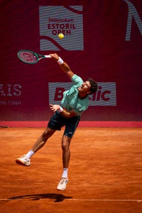 Vilius Guabas Vs Pablo Carreno Busta - Millennium Estoril Open 2026 Vilius Guabas of Lithuania competes against Pablo Carreno Busta of Spain during the Millennium Estoril Open ATP, Tennis Herren 250 tennis tournament at the Estoril Tennis Club in Estoril, Portugal, on July 21, 2026. Estoril Portugal  Copyright: xNunoxCruzx originalFilename:cruz-viliusgu260721_nppNM.jpg