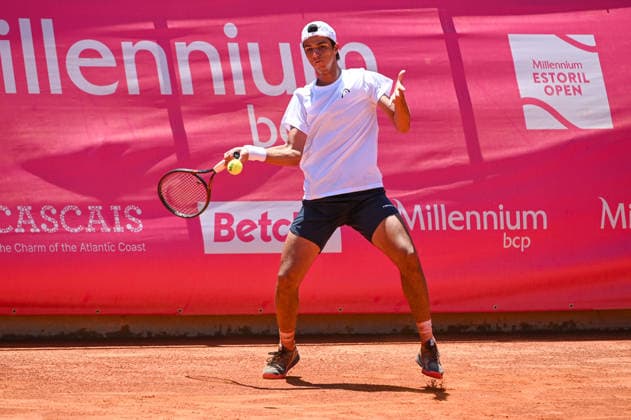 July 21, 2026, Lisbon, Lisbon, Portugal: TIAGO PEREIRA in action during the Round of 32 at the Millennium Estoril Open ATP, Tennis Herren tennis tournament at Clube de Tenis do Estoril. Lisbon Portugal - ZUMAr238 0862295771st Copyright: xRicardoxRochax