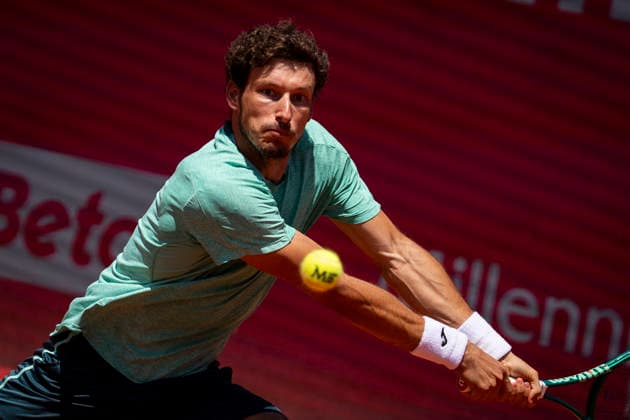Vilius Guabas Vs Pablo Carreno Busta - Millennium Estoril Open 2026 Vilius Guabas of Lithuania competes against Pablo Carreno Busta of Spain during the Millennium Estoril Open ATP, Tennis Herren 250 tennis tournament at the Estoril Tennis Club in Estoril, Portugal, on July 21, 2026. Estoril Portugal  Copyright: xNunoxCruzx originalFilename:cruz-viliusgu260721_npRkh.jpg