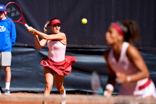 MSC Hamburg Ladies Open - Day 2 Irina Bara of Romania and Naima Karamoko of Switzerland play during their round of 16 doubles match against Jesika Maleckova and Miriam Skoch of the Czech Republic at the 2026 MSC Hamburg Ladies Open Women s tennis tournament at Am Rothenbaum in Hamburg, Germany. Hamburg Hamburg Germany  Copyright: xOwenxHammondx originalFilename:hammond-2026msch260721_npS1Q.jpg