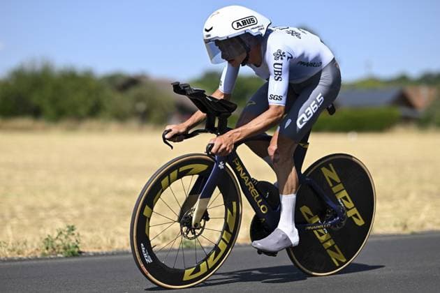 Belgian Quinten Hermans of Pinarello-Q36.5 Pro Cycling Team pictured during the stage 16 of the 2026 Tour de France cycling race, an individual Time Trial stage of 26km from Evian-les-Bains to Thonon-les-Bains, on Tuesday 21 July 2026. The 113th edition of the Tour de France starts on Saturday 4 July in Barcelona, Spain, and will finish in Paris, France on the 26th of July. DAVIDxPINTENS  x181679553x