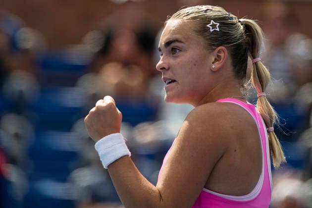 The Livesport Prague Open women s tennis tournament, in Prague, Czech Republic, on July 21, 2026. Sara Bejlek from Czech Republic, pictured, faces Anna Blinkova from Russia. (CTKxPhoto MichalxKamaryt) CTKPhotoP2026072105281  CTKPhotoP2026072105281