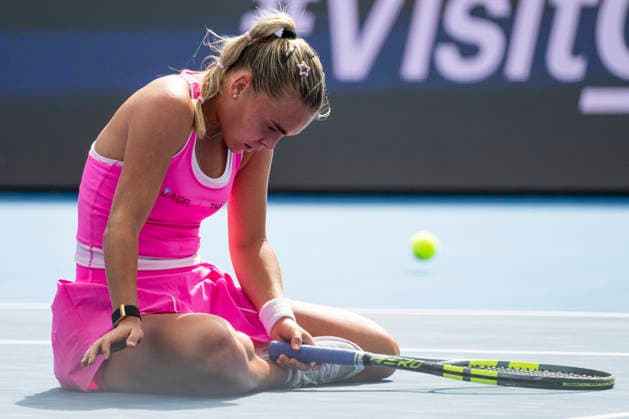 The Livesport Prague Open women s tennis tournament, in Prague, Czech Republic, on July 21, 2026. Sara Bejlek from Czech Republic, pictured, faces Anna Blinkova from Russia. (CTKxPhoto MichalxKamaryt) CTKPhotoP2026072105284  CTKPhotoP2026072105284
