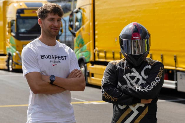 Formula 1 AWS Hungarian Grand Prix 2026. Attila Molnar 400 meter running European Champion Athlete, Hungarian Grand Prix Mascot, Formula 1 AWS Hungarian Grand Prix 2026. preparations on July 21., 2026 in Hungaroring, Mogyorod, Hungary, Vanessza Ruzsa Zsombor Toth Photography Mogyorod Hungaroring Pest Hungary Copyright: xVanesszaxRuzsax