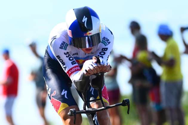 Tour de France 2026 Stage 16 THONON-LES-BAINS, FRANCE - JULY 21 : Lipowitz Florian (GER) of Red Bull - BORA - Hansgrohe during stage 16 of the 113rd edition of Tour de France an UCI World Tour 2.UWT Individual Time Trial stage for Men Elite of 26 km with start in Evian-les-Bains and finish in Thonon-les-Bains on July 21, 2026 in Thonon-les-Bains, France, 21 07 2026 Thonon-les-Bains France  Copyright: xGvgx