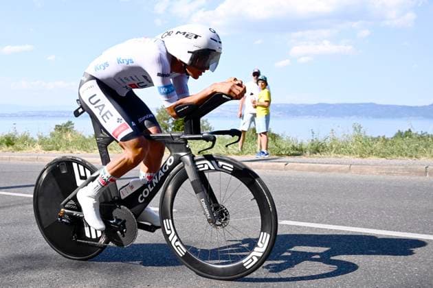 Tour de France 2026 Stage 16 THONON-LES-BAINS, FRANCE - JULY 21 : Del Toro Isaac (MEX) of UAE Team Emirates - XRG during stage 16 of the 113rd edition of Tour de France an UCI World Tour 2.UWT Individual Time Trial stage for Men Elite of 26 km with start in Evian-les-Bains and finish in Thonon-les-Bains on July 21, 2026 in Thonon-les-Bains, France, 21 07 2026 Thonon-les-Bains France  Copyright: xGvgx