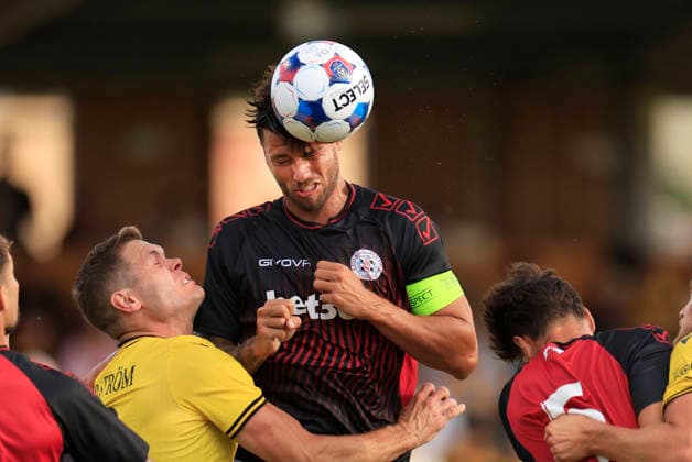 SÖLVESBORG, SVERIGE 20260721 Mjällbys Jacob Bergström och Lincoln Red Imps Bernardo Lopes under tisdagens fotbollsmatch, andra kvalomgangen till Champions League, första mötet Mjällby AIF- Lincoln Red Imps FC, pa Strandvallen i Sölvesborg, Sverige, 21 juli 2026. SÖLVESBORG SVERIGE x10600x *** SÖLVESBORG, SWEDEN July 21, 2026 Mjällby’s Jacob Bergström and Lincoln Red Imps’ Bernardo Lopes during Tuesday’s soccer match, the second qualifying round of the Champions League, first leg between Mjällby AIF and Lincoln Red Imps FC, at Strandvallen in Sölvesborg, Sweden, July 21, 2026 SÖLVESBORG SWEDEN x10600x  Copyright: xAndreasxHillergren TTx CHAMPIONS LEAGUE KVAL MJÄLLBY-LINCOLN RED IMPS