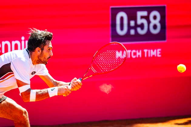 July 21, 2026, Cascais, Lisbon, Portugal: Roman Andres Burruchaga during the qualifying round of the Millennium Estoril Open at the Estoril Tennis Club on july 21, 2026 in Estoril, Cascais, Portugal. Cascais Portugal - ZUMAr200 20260721_zsp_r200_010 Copyright: xNunoxReisinhox