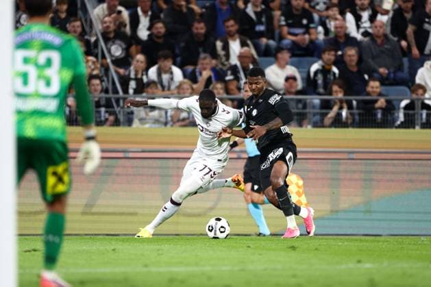 Amadou Ba-Sy of Heart of Midlothian Sturm Graz v Heart of Midlothian, UEFA Champions League, 2nd Qualifying Round, 1st Leg, Football,Stadion Graz-Liebenau, Graz, Austria - 21 Jul 2026Graz Stadion Graz-Liebenau Austria  Copyright: xNikolaxKrstic Shutterstockx 16999234bs