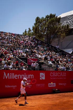 Nuno Borges Vs Orlando Luz - Millennium Estoril Open 2026 Nuno Borges of Portugal competes against Orlando Luz of Brazil during the Millennium Estoril Open ATP, Tennis Herren 250 tennis tournament at Estoril Tennis Club in Estoril, Portugal, on July 21, 2026. Estoril Portugal  Copyright: xNunoxCruzx originalFilename:cruz-nunoborg260721_nptVQ.jpg